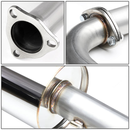 TUBERIA CATBACK CATBACK - 88-91 HONDA CIVIC 4-DOOR - SINGLE TIP - STAINLESS STEEL