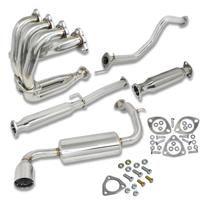 TUBERIA CATBACK CATBACK - 88-91 HONDA CIVIC 3DR - SINGLE TIP - COMBO - STAINLESS STEEL