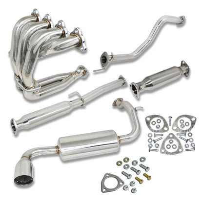 TUBERIA CATBACK CATBACK - 88-91 HONDA CIVIC 3DR - SINGLE TIP - COMBO - STAINLESS STEEL