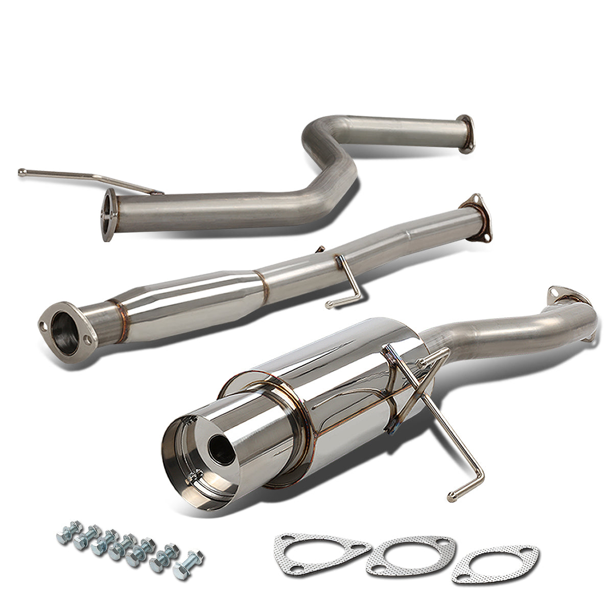 TUBERIA CATBACK CATBACK - 92-95 HONDA CIVIC EX/DX/LX / 96-00 HONDA CIVIC EX/GX/SI - 2/4DR ONLY - SINGLE TIP - STAINLESS STEEL