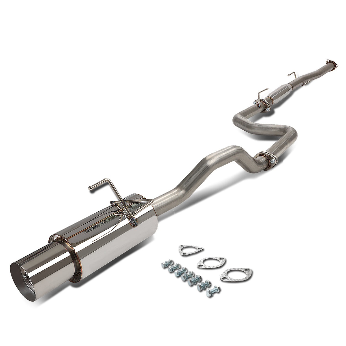 TUBERIA CATBACK CATBACK - 92-95 HONDA CIVIC EX/DX/LX / 96-00 HONDA CIVIC EX/GX/SI - 2/4DR ONLY - SINGLE TIP - STAINLESS STEEL