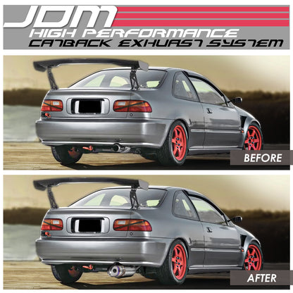 TUBERIA CATBACK CATBACK - 92-95 HONDA CIVIC EX/DX/LX / 96-00 HONDA CIVIC EX/GX/SI - 2/4DR ONLY - SINGLE TIP - STAINLESS STEEL