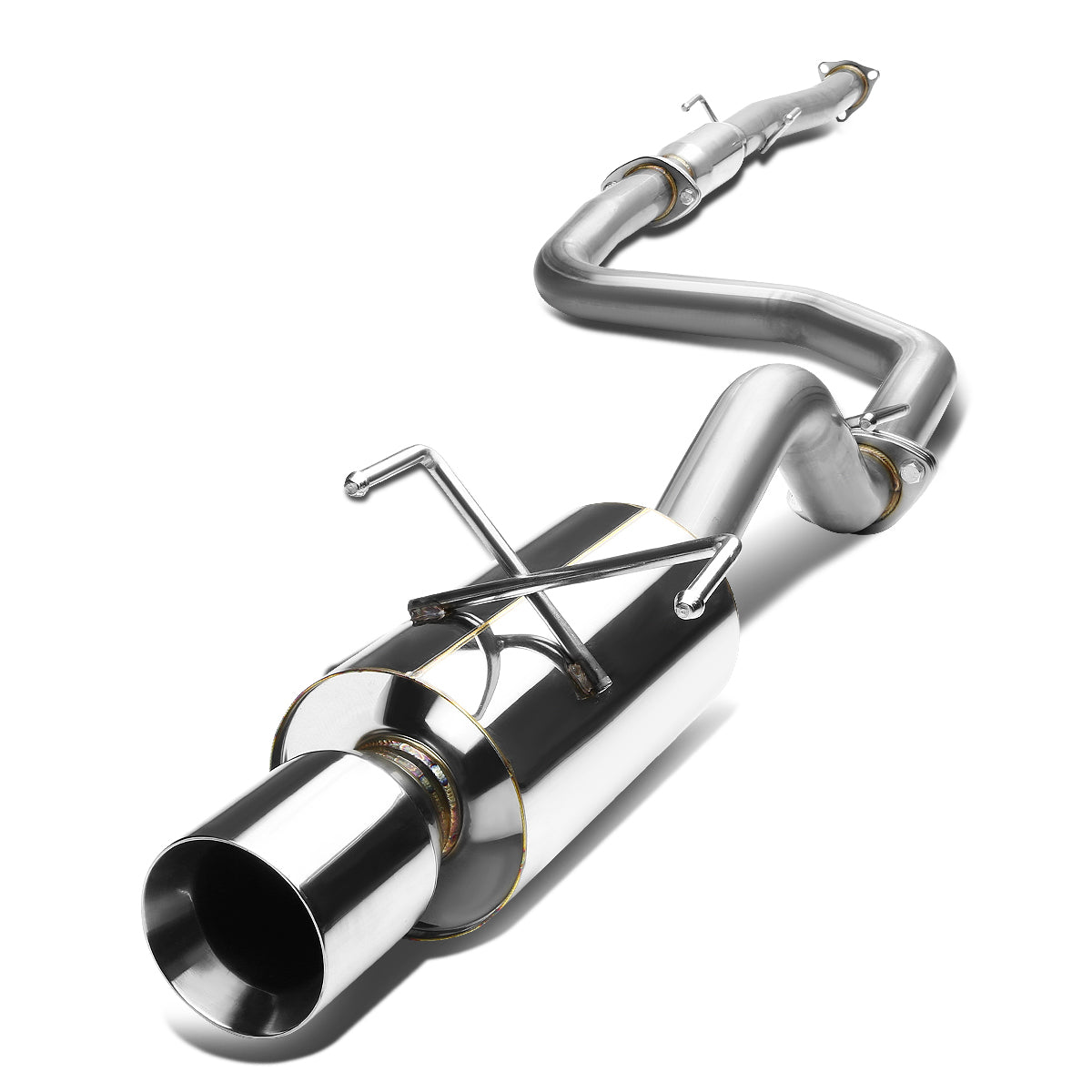 TUBERIA CATBACK CATBACK - 92-95 HONDA CIVIC 3-DOOR - SINGLE ROLLED TIP - STAINLESS STEEL