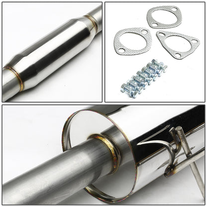 TUBERIA CATBACK CATBACK - 92-95 HONDA CIVIC 3-DOOR - SINGLE ROLLED TIP - STAINLESS STEEL