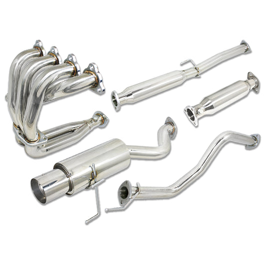 TUBERIA CATBACK CATBACK - 96-00 HONDA CIVIC 3-DOOR - COMBO - SINGLE TIP - STAINLESS STEEL