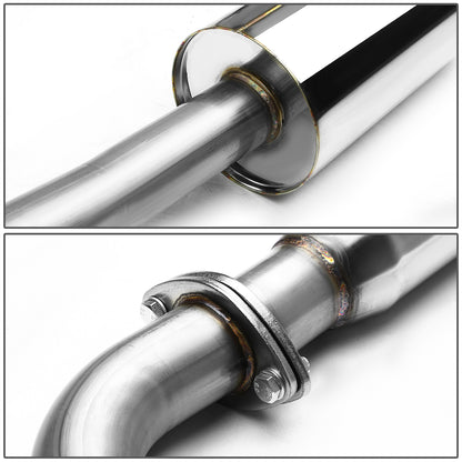 TUBERIA CATBACK CATBACK - 88-91 HONDA CRX- SINGLE ROLLED TIP - STAINLESS STEEL