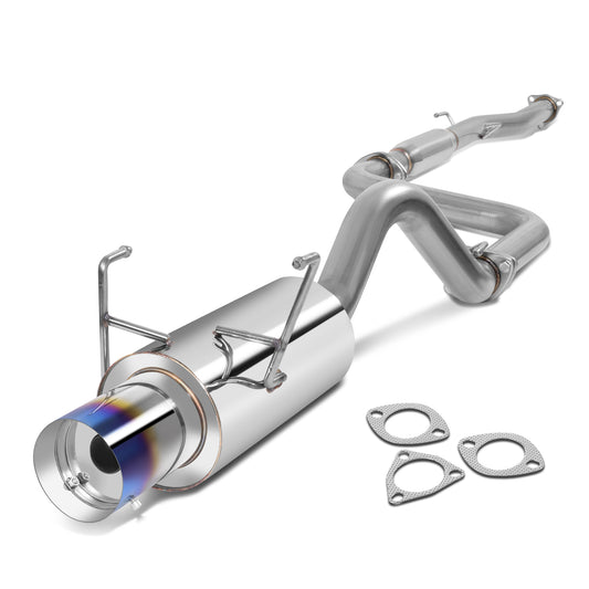 TUBERIA CATBACK CATBACK - 93-97 HONDA DEL SOL - SINGLE BURNT TIP - STAINLESS STEEL