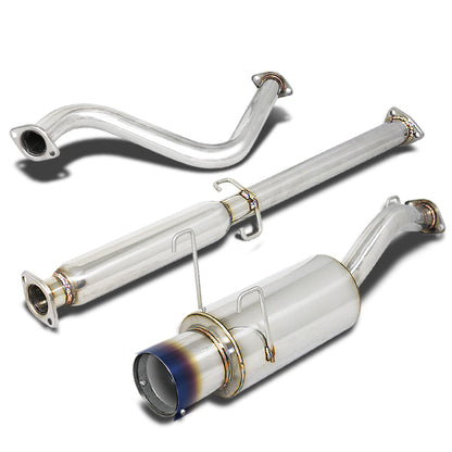 TUBERIA CATBACK CATBACK - 93-97 HONDA DEL SOL - SINGLE BURNT TIP - STAINLESS STEEL