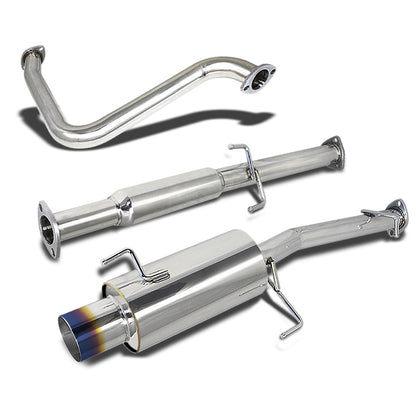 TUBERIA CATBACK CATBACK - 92-96 HONDA PRELUDE - SINGLE BURNT TIP - STAINLESS STEEL