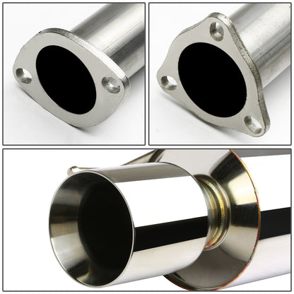 TUBERIA CATBACK CATBACK - 92-96 HONDA PRELUDE - SINGLE ROLLED TIP - STAINLESS STEEL