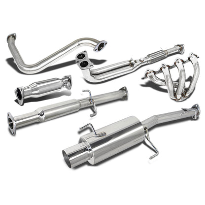 TUBERIA CATBACK CATBACK - 92-96 HONDA PRELUDE H23 - SINGLE TIP - STAINLESS STEEL