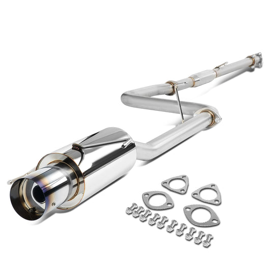 TUBERIA CATBACK CATBACK - 97-01 HONDA PRELUDE - SINGLE BURNT TIP - STAINLESS STEEL