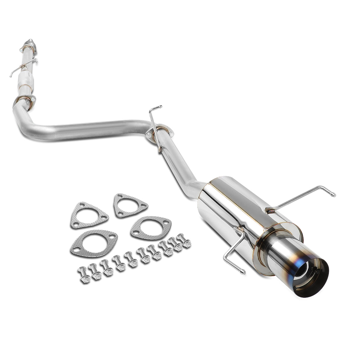 TUBERIA CATBACK CATBACK - 97-01 HONDA PRELUDE - SINGLE BURNT TIP - STAINLESS STEEL