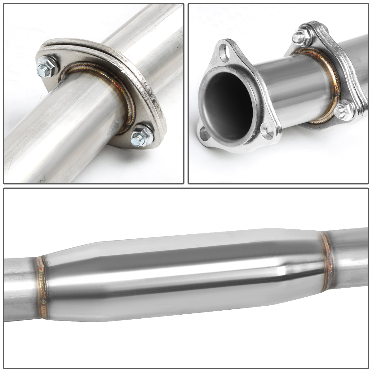 TUBERIA CATBACK CATBACK - 97-01 HONDA PRELUDE - SINGLE BURNT TIP - STAINLESS STEEL