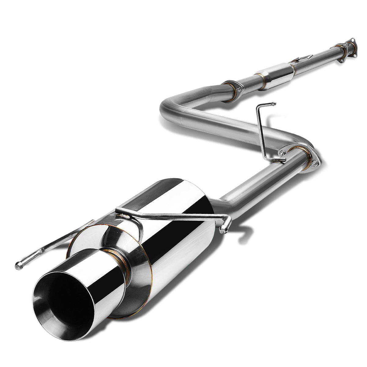 TUBERIA CATBACK CATBACK - 97-01 HONDA PRELUDE - SINGLE ROLLED TIP - STAINLESS STEEL