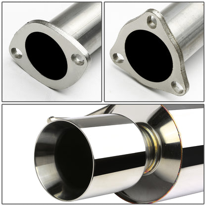 TUBERIA CATBACK CATBACK - 97-01 HONDA PRELUDE - SINGLE ROLLED TIP - STAINLESS STEEL