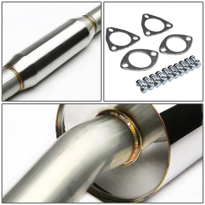 TUBERIA CATBACK CATBACK - 97-01 HONDA PRELUDE - SINGLE ROLLED TIP - STAINLESS STEEL