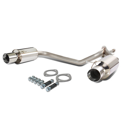 TUBERIA CATBACK CATBACK - 03-06 HYUNDAI TIBURON V6 - DUAL ROLLED TIP - STAINLESS STEEL