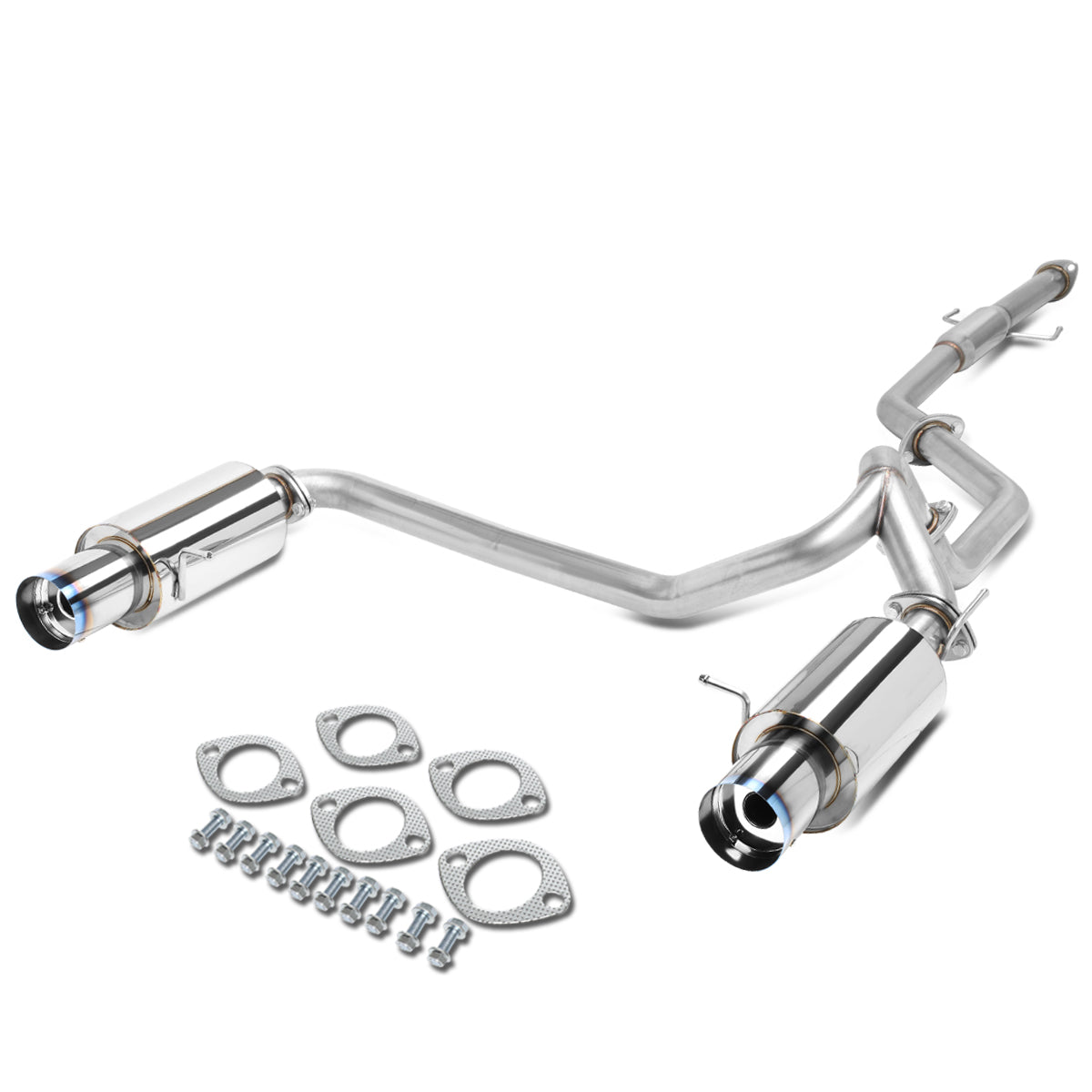 TUBERIA CATBACK CATBACK - 07-08 HYUNDAI TIBURON GT/GTP/SE 2.7 V6 - BURNT TIP - STAINLESS STEEL