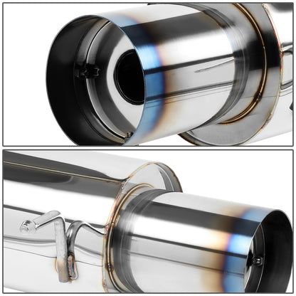 TUBERIA CATBACK CATBACK - 07-08 HYUNDAI TIBURON GT/GTP/SE 2.7 V6 - BURNT TIP - STAINLESS STEEL