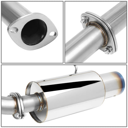 TUBERIA CATBACK CATBACK - 07-08 HYUNDAI TIBURON GT/GTP/SE 2.7 V6 - BURNT TIP - STAINLESS STEEL