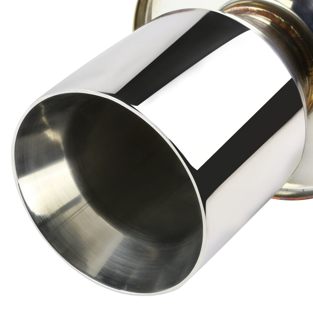 TUBERIA CATBACK CATBACK - 07-08 HYUNDAI TIBURON GT/GTP/SE 2.7 V6 - SINGLE ROLLED TIP - STAINLESS STEEL