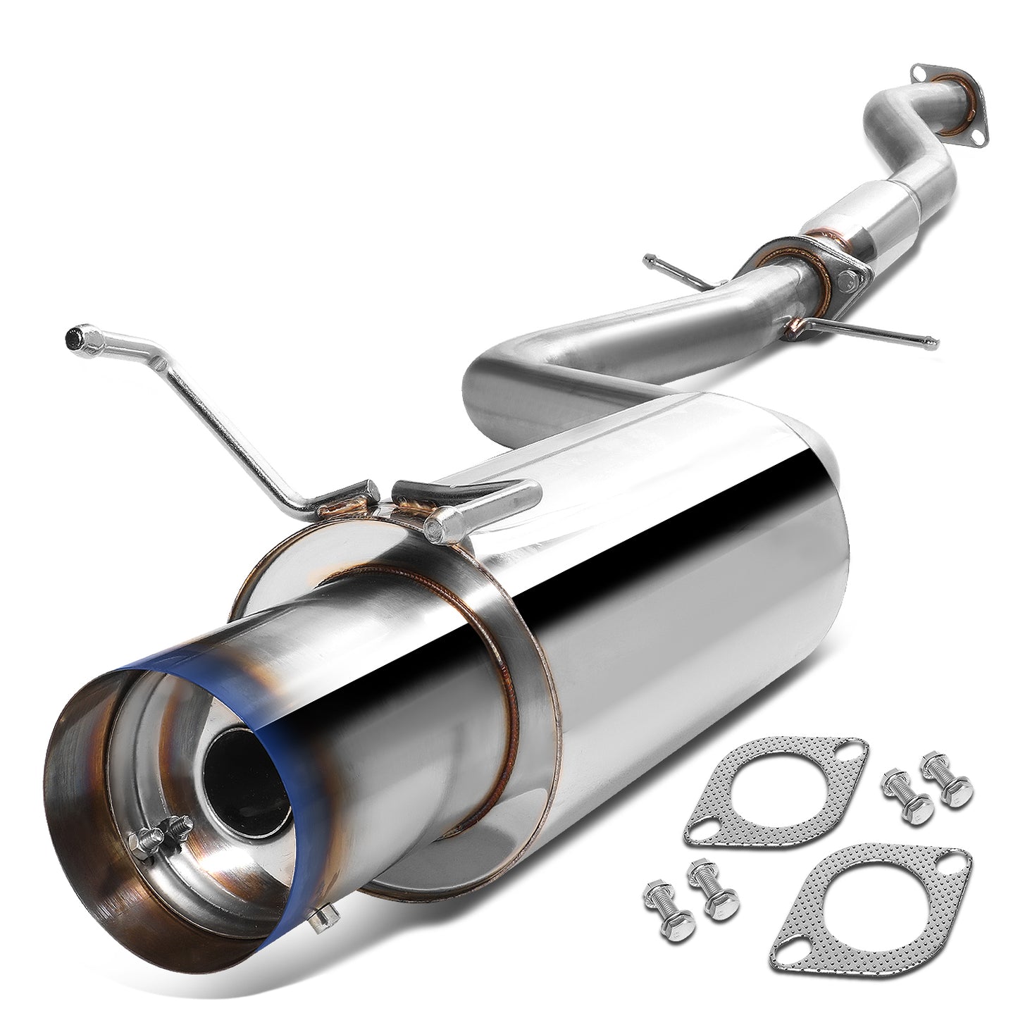 TUBERIA CATBACK CATBACK - 01-05 LEXUS IS300 - SINGLE BURNT TIP - STAINLESS STEEL