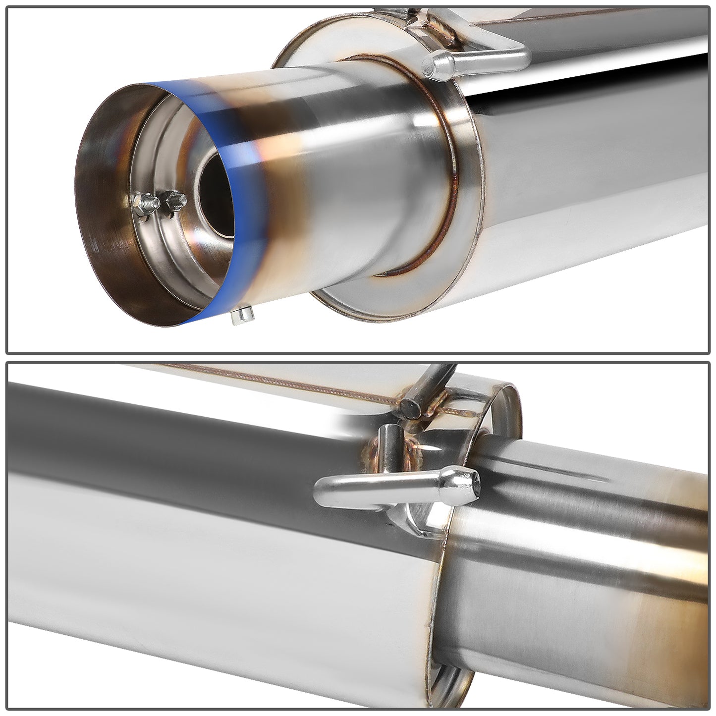 TUBERIA CATBACK CATBACK - 01-05 LEXUS IS300 - SINGLE BURNT TIP - STAINLESS STEEL