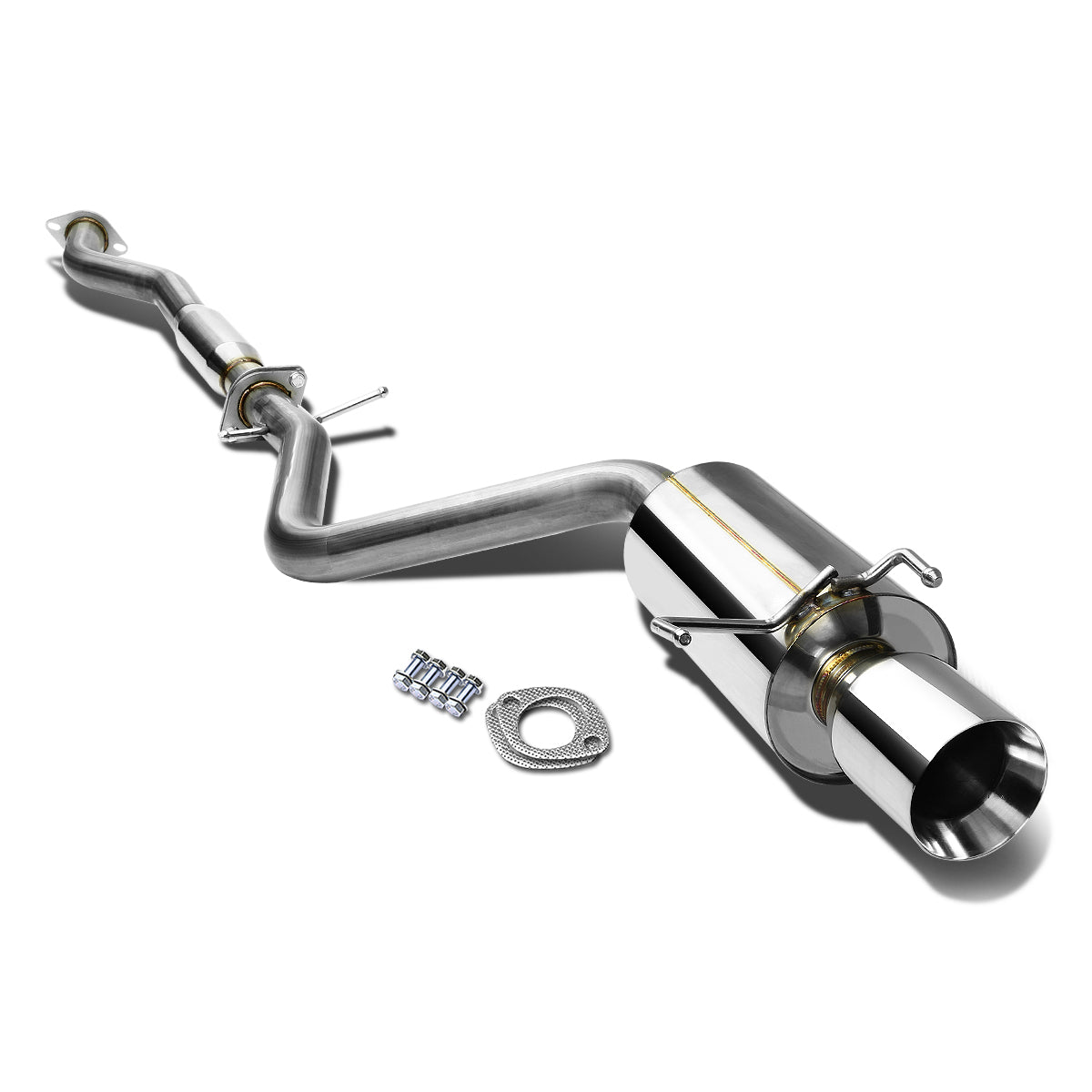 TUBERIA CATBACK CATBACK - 01-05 LEXUS IS300 - SINGLE ROLLED TIP - STAINLESS STEEL