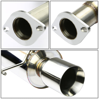 TUBERIA CATBACK CATBACK - 01-05 LEXUS IS300 - SINGLE ROLLED TIP - STAINLESS STEEL