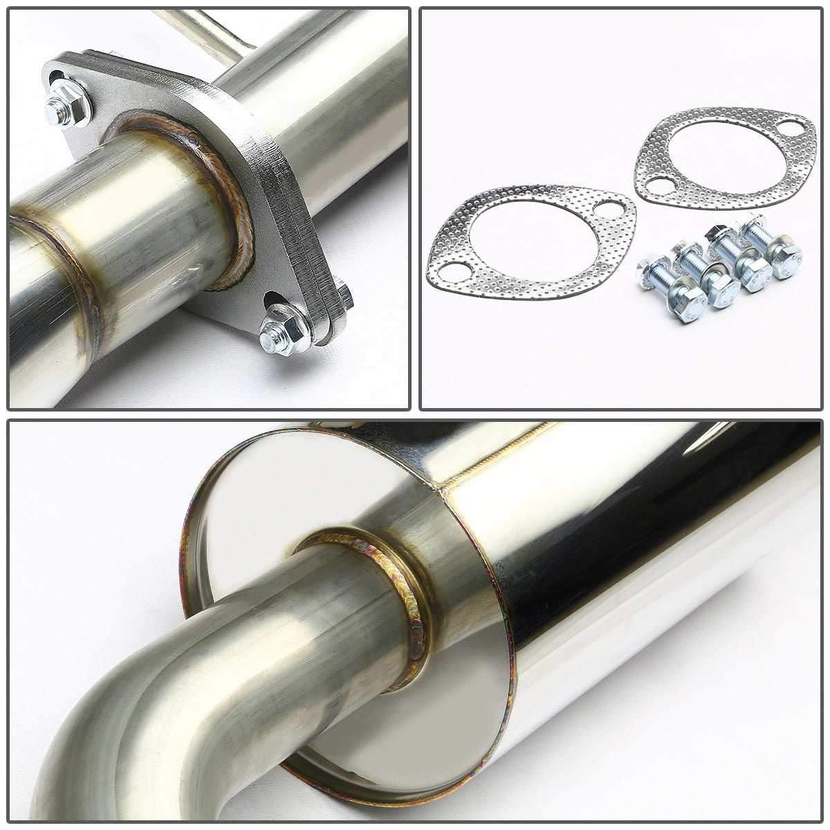 TUBERIA CATBACK CATBACK - 01-05 LEXUS IS300 - SINGLE ROLLED TIP - STAINLESS STEEL