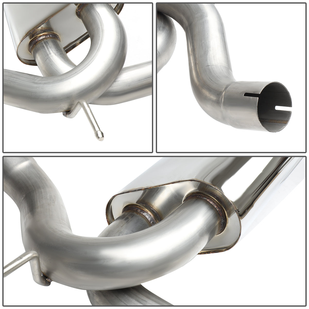 TUBERIA CATBACK CATBACK - 07-17 JEEP WRANGLER - DUAL SINGLE TIP - STAINLESS STEEL