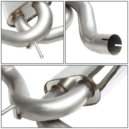 TUBERIA CATBACK CATBACK - 07-17 JEEP WRANGLER - DUAL SINGLE TIP - STAINLESS STEEL