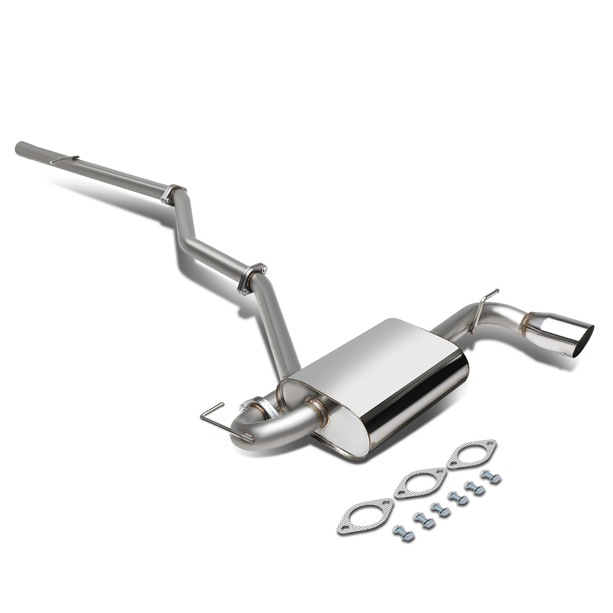 TUBERIA CATBACK CATBACK - 07-13 JEEP PATRIOT 2.4L - SINGLE TIP - STAINLESS STEEL