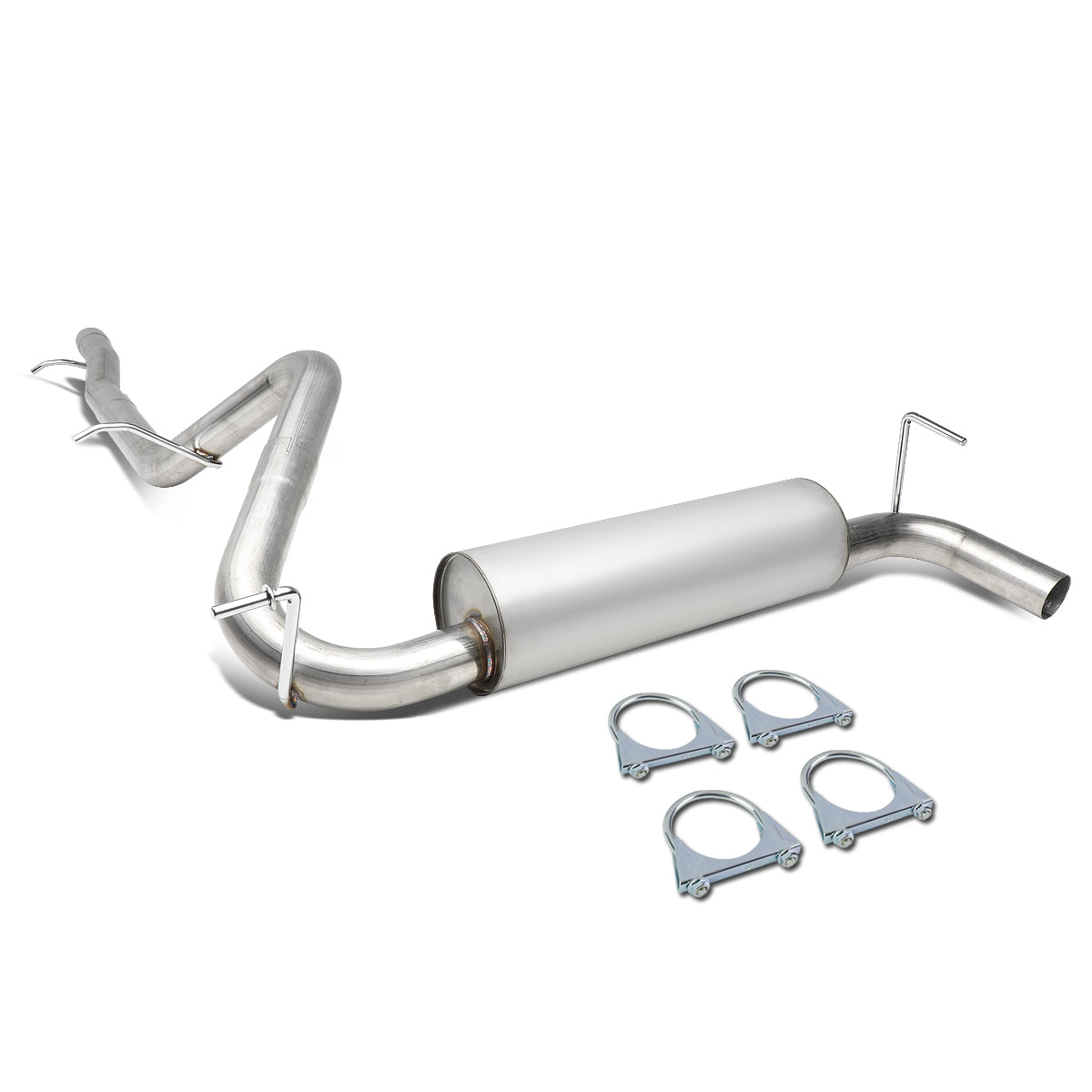 TUBERIA CATBACK CATBACK - 07-11 JEEP WRANGLER 2DR 3.8L - SINGLE TIP - STAINLESS STEEL