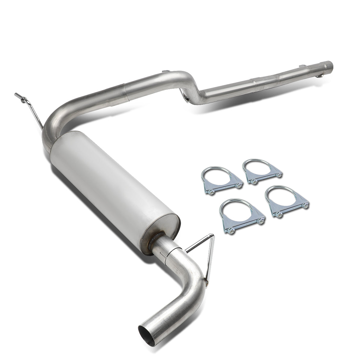 TUBERIA CATBACK CATBACK - 07-11 JEEP WRANGLER 2DR 3.8L - SINGLE TIP - STAINLESS STEEL