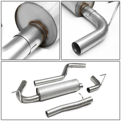 TUBERIA CATBACK CATBACK - 07-11 JEEP WRANGLER 2DR 3.8L - SINGLE TIP - STAINLESS STEEL