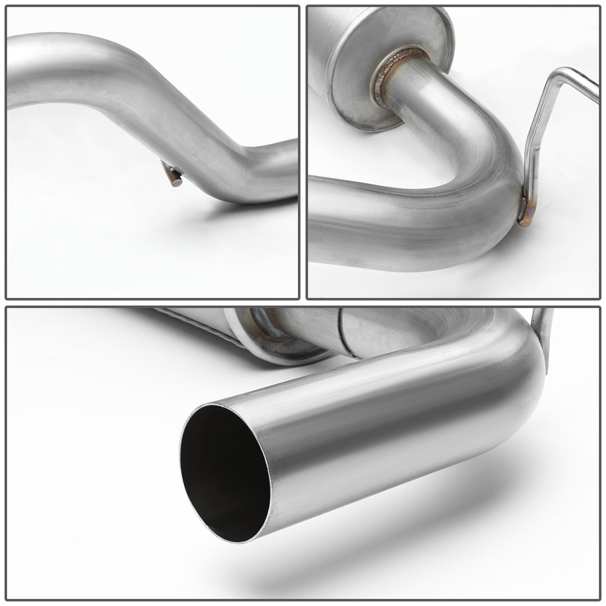 TUBERIA CATBACK CATBACK - 07-11 JEEP WRANGLER 4DR 3.8L - SINGLE TIP - STAINLESS STEEL