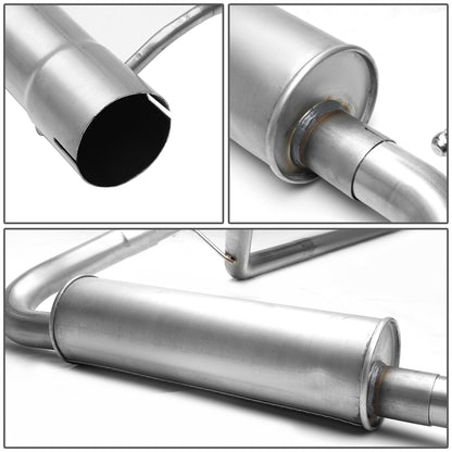 TUBERIA CATBACK CATBACK - 07-11 JEEP WRANGLER 4DR 3.8L - SINGLE TIP - STAINLESS STEEL