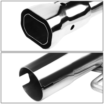 TUBERIA CATBACK CATBACK - 07-16 JEEP WRANGLER 2DR 4WD - DUAL SQUARE ROLLED TIP - STAINLESS STEEL