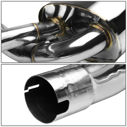 TUBERIA CATBACK CATBACK - 07-16 JEEP WRANGLER 2DR 4WD - DUAL SQUARE ROLLED TIP - STAINLESS STEEL