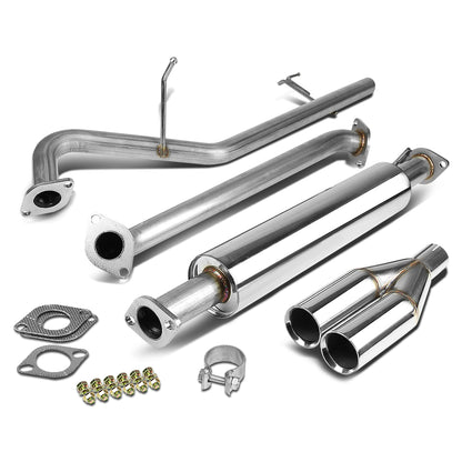TUBERIA CATBACK CATBACK - 06-11 KIA RIO - DUAL ROLLED TIP - STAINLESS STEEL