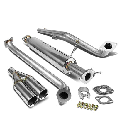 TUBERIA CATBACK CATBACK - 06-11 KIA RIO - DUAL ROLLED TIP - STAINLESS STEEL
