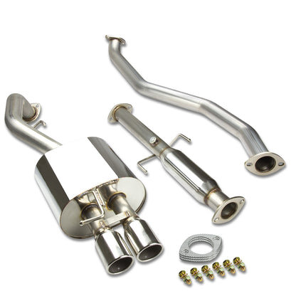 TUBERIA CATBACK CATBACK - 05-09 KIA SPECTRA SEDAN - DUAL ROLLED TIP - STAINLESS STEEL