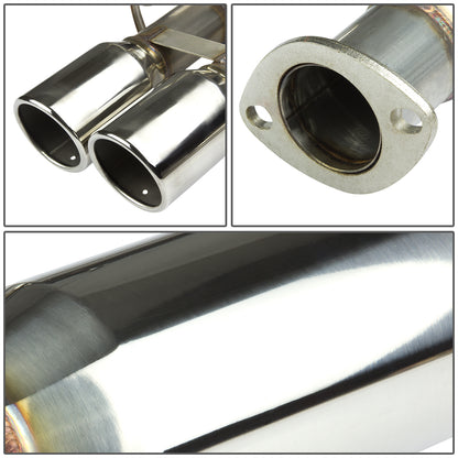 TUBERIA CATBACK CATBACK - 05-09 KIA SPECTRA SEDAN - DUAL ROLLED TIP - STAINLESS STEEL