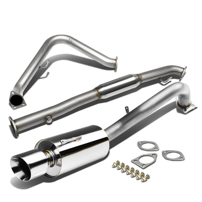 TUBERIA CATBACK CATBACK - 00-05 MITSUBISHI ECLIPSE 4CYL - SINGLE ROLLED TIP - STAINLESS STEEL