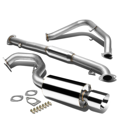 TUBERIA CATBACK CATBACK - 00-05 MITSUBISHI ECLIPSE 4CYL - SINGLE ROLLED TIP - STAINLESS STEEL