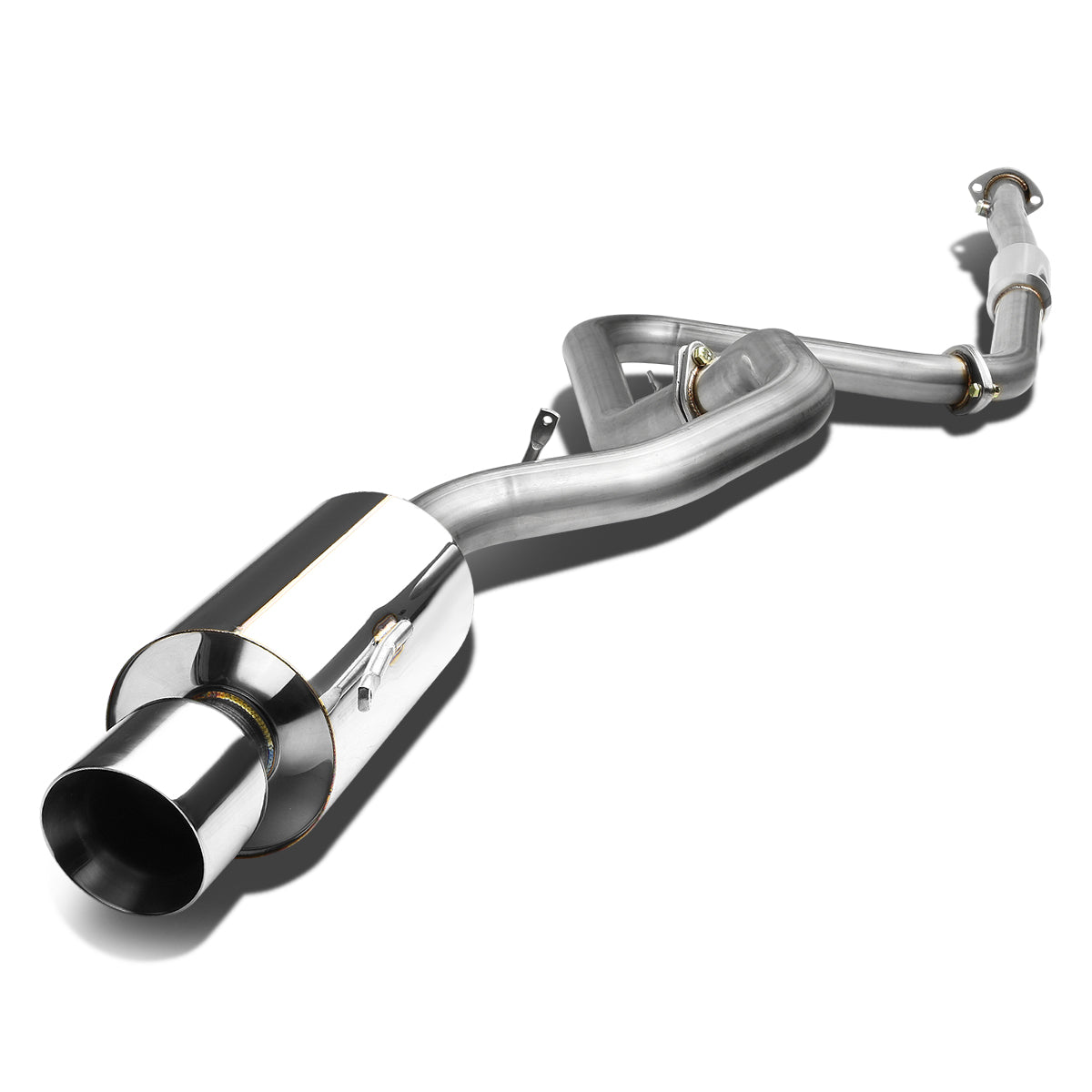 TUBERIA CATBACK CATBACK - 00-05 MITSUBISHI ECLIPSE 4CYL - SINGLE ROLLED TIP - STAINLESS STEEL