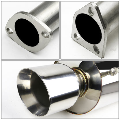 TUBERIA CATBACK CATBACK - 00-05 MITSUBISHI ECLIPSE 4CYL - SINGLE ROLLED TIP - STAINLESS STEEL