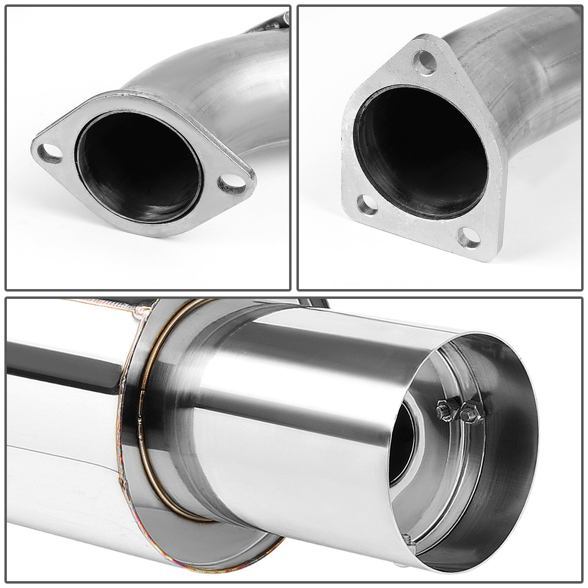 TUBERIA CATBACK CATBACK - 00-05 MITSUBISHI ECLIPSE V6 - SINGLE TIP - STAINLESS STEEL